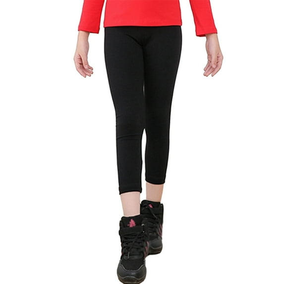 GYRATEDREAM Girls Athletic Leggings Kids Dance Workout Running Yoga Pants Ninth Pants 4-14 Years