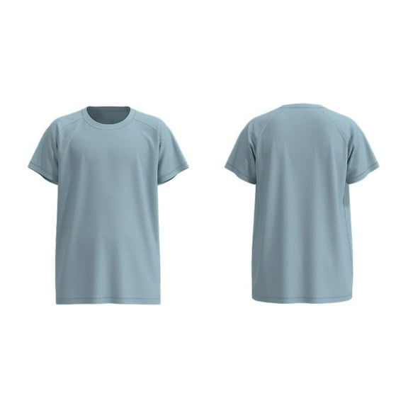 GYRATEDREAM Girls Athletic Shirts, Kids Short Sleeve Quick Dry Crewneck Tops Tee Summer Workout Running Yoga Sports Shirts for 8-10 Years