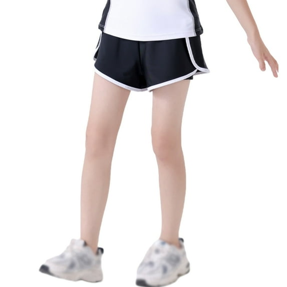 GYRATEDREAM Girls Active Shorts Quick Dry Gym Workout Shorts Girls Running Shorts Kids Summer Athletic Shorts , 4-5 Years
