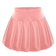 thumbnail image 1 of GYRATEDREAM Girls Athletic Tennis Skirts Flowy High Waisted Tiered Pleated Skirts Workout Sport Performance Skorts for 4-6Y Pink, 1 of 4