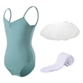 thumbnail image 1 of GYRATEDREAM Girls Ballet Leotard with Removable Tutu Skirt and Tights Sleeveless Dance Dress Gymnastic Ballerina Outfit Dress, 1 of 6