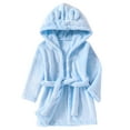 thumbnail image 1 of GYRATEDREAM Girls Bathrobes Kids Hooded Robes Plush Warm Fleece Pajamas Soft Coral Sleepwear, 1 of 7