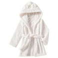 thumbnail image 1 of GYRATEDREAM Girls Bathrobes Kids Hooded Robes Plush Warm Fleece Pajamas Soft Coral Sleepwear, 1 of 7