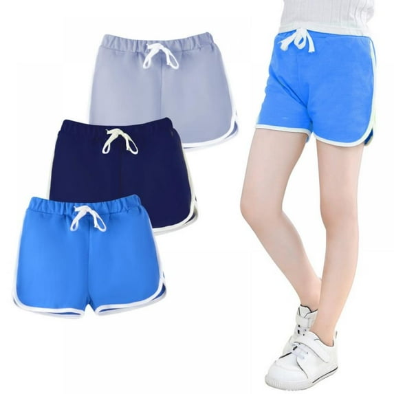 GYRATEDREAM Girls' Boys' Active Dolphin Shorts 3 Packs for Kids Bike Running Summer Beach Sports 2-13 Years
