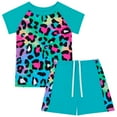 thumbnail image 1 of GYRATEDREAM Girls Boys Swim Trunks Swim Short Sleeve, Two Piece Swimwear Set Casual Swimsuit Bathing Suit 4-12 Years, 1 of 9