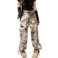 thumbnail image 1 of GYRATEDREAM 4-18 Years Girls Camo Cargo Pants High Elastic Waist Casual Cargo Pants for Girls Wide Leg Parachute with Pockets, 1 of 7