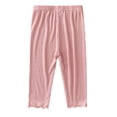 thumbnail image 1 of GYRATEDREAM Girls' Capri Leggings 3/4 Pants Basic School Sports Dance Kids Cropped Capri Summer Yoga Running Dance Tights for 5-6Y Pink, 1 of 9