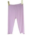 thumbnail image 1 of GYRATEDREAM Girls' Capri Leggings 3/4 Pants Basic School Sports Dance Kids Cropped Capri Summer Yoga Running Dance Tights for 7-8Y Purple, 1 of 5