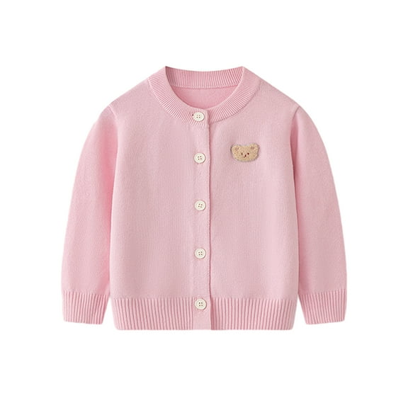 GYRATEDREAM Girls Cardigan Sweater School Uniforms Toddler Long Sleeve Button Knit Basic Sweaters Tops
