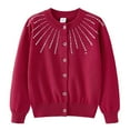 thumbnail image 1 of GYRATEDREAM Girls' Cardigans Sweater Diamond-encrusted Button Solid Long Sleeve Knit Sweaters Tops Outwear 1-9T, 1 of 3