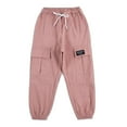 thumbnail image 1 of GYRATEDREAM Girls Cargo Pants Elastic Waist Drawstring Loose Fit Multi Pockets Cargo Jogger Pants for Girl, 1 of 6