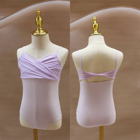 GYRATEDREAM Girls Cotton Ballet Leotards Kids Adjustable Spaghetti Straps Bodysuit Children Gymnastics Ballerina Dance Costumes for 6-13 Years