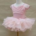 thumbnail image 1 of GYRATEDREAM Girls Cotton Ballet Leotards with Tulle Skirt Kids Puff Sleeve Bodysuit + Fluffy Layered Dance Dress Outfit Combo Children Gymnastics Ballerina Dance Costumes for 6-13 Years, 1 of 8