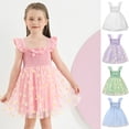 thumbnail image 1 of GYRATEDREAM Girls Dresses Daisy Floral Summer Sleeveless Beach Tutu Dress Layered Tulle Dresses for Toddler Girls 1-5 Years, 1 of 15