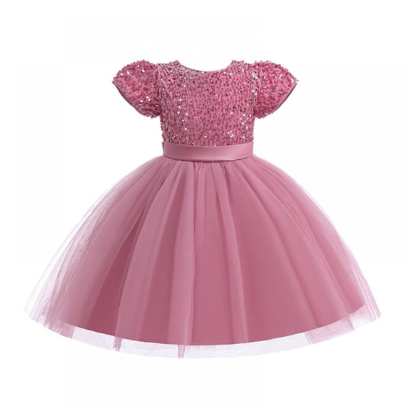 GYRATEDREAM Girls Dresses Sequin Mesh Tull Flower Girls Party Dress Bridesmaid Ball Gown Wedding Pageant Evening Gown, Size 10-11 Years