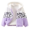 thumbnail image 1 of GYRATEDREAM Girls Fleece Jacket - Soft Plush Hooded Fall Jacket for Girls, Warm Lightweight Cozy Coat 2-8T, 1 of 7