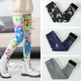 thumbnail image 1 of GYRATEDREAM Girls Fleece Lined Thick Leggings Colorful Autumn Winter Warm Pants 2-12 Years, 1 of 5