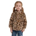 thumbnail image 1 of GYRATEDREAM Girls Fleece Pullover Jacket Kids Zip up Stand Collar Coat with Pockets Fall Winter Soft Warm Fuzzy Plush Outwear 3-9T, 1 of 7