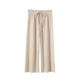thumbnail image 1 of GYRATEDREAM Girls Flowy Wide Leg Dress Pants High Waisted Pants Kids Loose Trousers Casual Lightweight Joggers for 11-12Y Khaki, 1 of 6