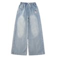 thumbnail image 1 of GYRATEDREAM Girls Jeans Baggy Pants Wide Leg/Flare/Skinny Denim Ripped High Waisted Teen Clothes Casual Streetwear Long Pants with Pocket Kids 5-14Y, 1 of 11