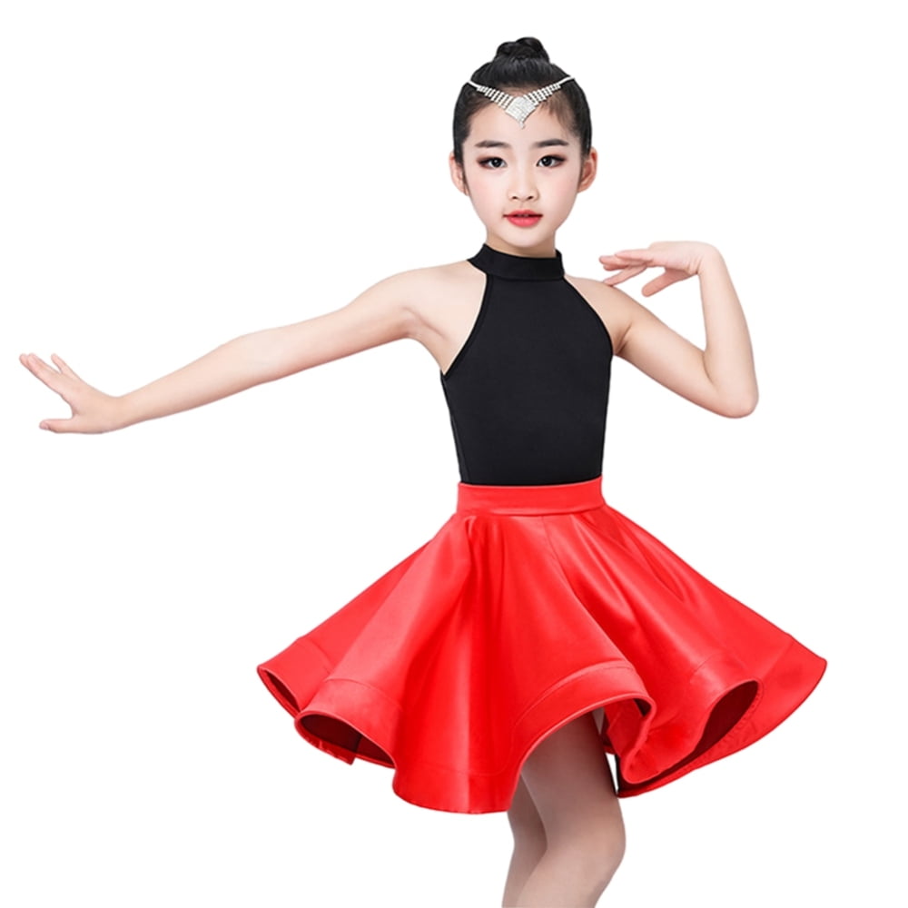 GYRATEDREAM Girls Latin Dance Mini Skirt Ballroom Salsa Rumba Training ...
