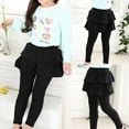 thumbnail image 1 of GYRATEDREAM Girls Leggings with Tutu Skirt Stretchy Ruffle Tight Pants for Toddler Kids 4-10T, 1 of 1