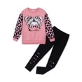 thumbnail image 1 of GYRATEDREAM Girls Leopard 2 Piece Outfit Long Sleeve Graphic Sweatshirt Cut Out Leggings Kids Clothes Set 6-14Y, 1 of 13