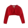 thumbnail image 1 of GYRATEDREAM Girls Long Sleeve Bolero Cardigan Kids Button Closure Knitted Shrug Cropped Sweaters Tops 1-8 Years, 1 of 14