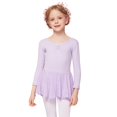 thumbnail image 1 of GYRATEDREAM Girls Long Sleeve Dance Dress Glitter Ballet Skirted Leotard Ballerina Outfit 3-10T, 1 of 4