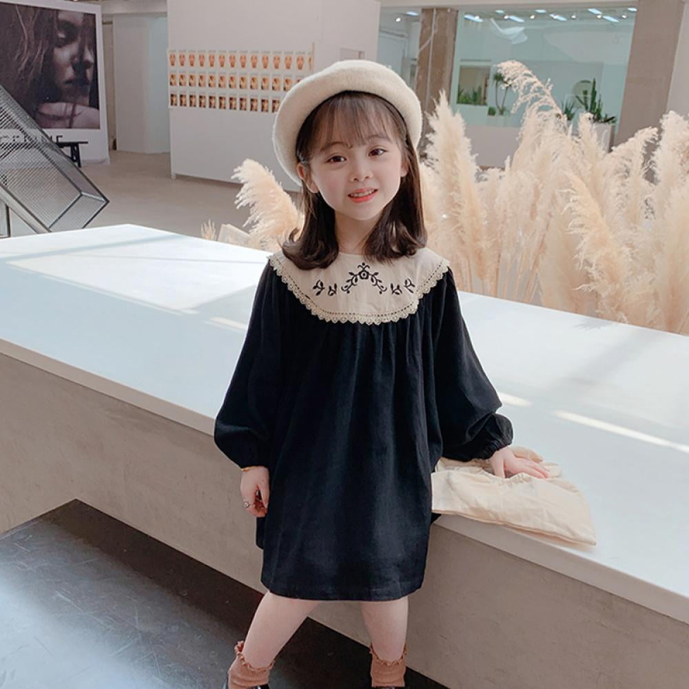 GYRATEDREAM Girls Long Sleeve Dress Casual Vintage Peter