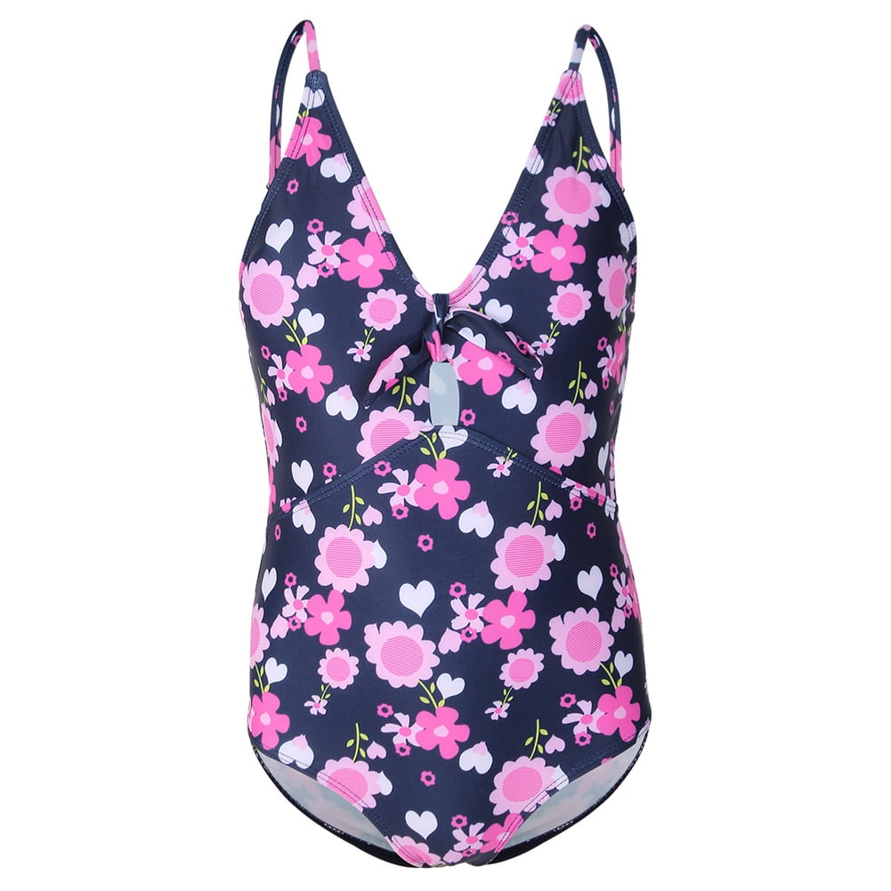 GYRATEDREAM Girls One Piece Swimsuits Floral Bathing Suits for Kids ...