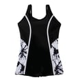 thumbnail image 1 of GYRATEDREAM Girls One-Piece Swimsuits Letter Print Bathing Suits Kids Sport Summer Beach Swimwear for 7-14 Years, 1 of 7