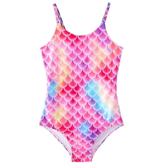 GYRATEDREAM Girls One Piece Swimsuits Sleeveless Swimsuits Beach Swimwear Bathing Suits for 7-8 Years