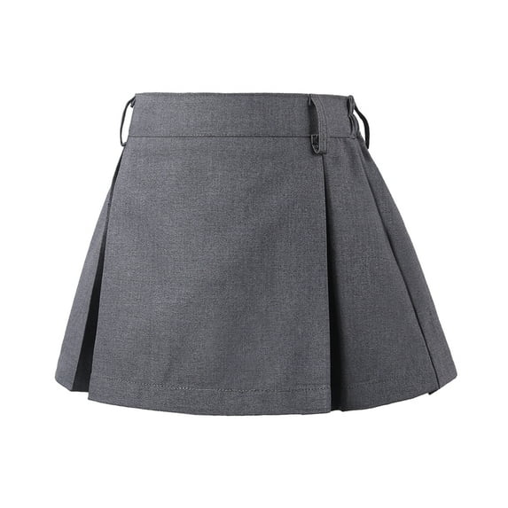 GYRATEDREAM Girls Skirt Casual Plain Pleated Elastic Waist Skater Skirts Little Kid Tennis Skirts Skorts