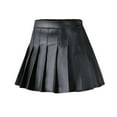 thumbnail image 1 of GYRATEDREAM Girls Pu Pleated Skirt Toddler Baby Stretch Elastic High Waist Casual Skirt Kids Teen Skort for 2-14 Years, 1 of 8
