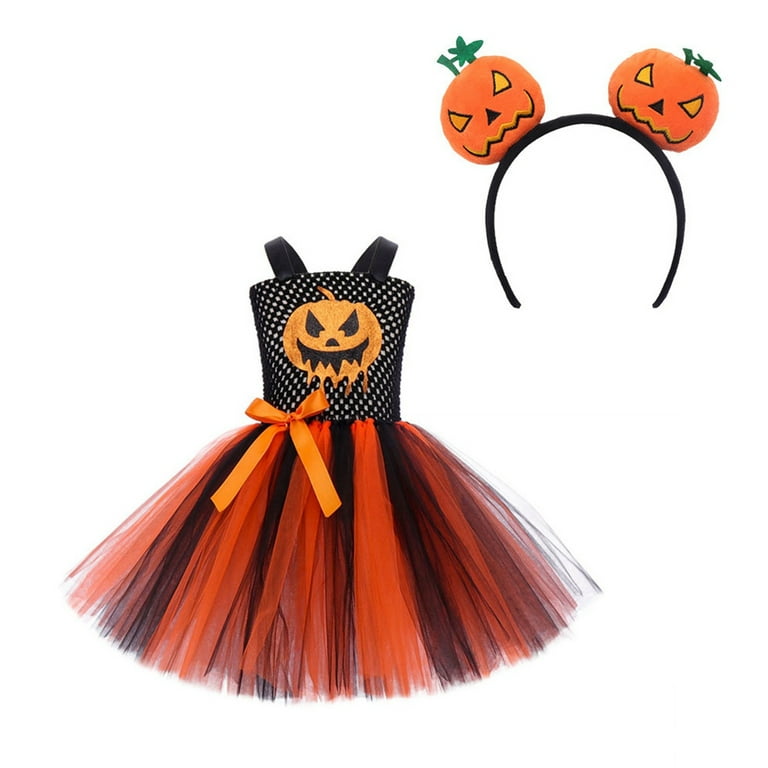 Pumpkin Dress with Headband for Kids Pumpkin Dress with Headband for Kids