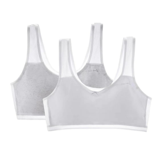 GYRATEDREAM Girls Seamless Training Bra Sports Bra for Girls Wireless Cotton Crop Bralette for Girls Ages 12-16 Years