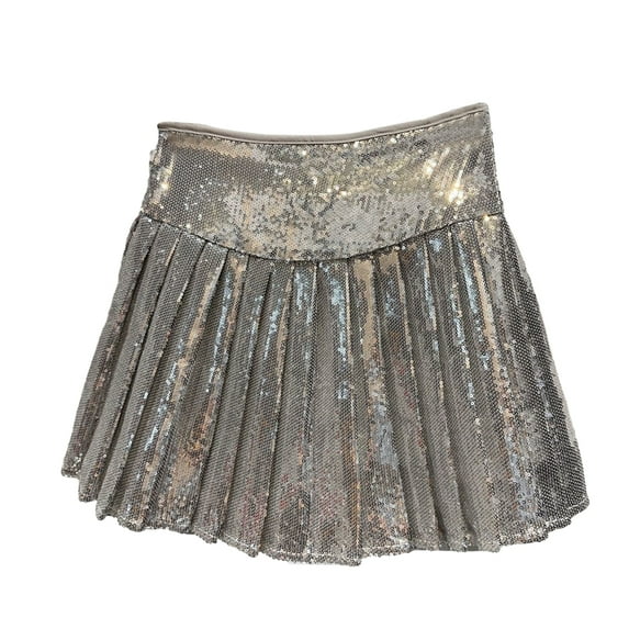 GYRATEDREAM Girls Sequin Skirt Elastic Waist Sparkle Pleated Skirt for Party 3-14 Years