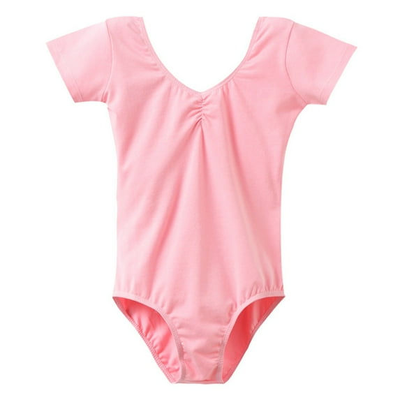 GYRATEDREAM Girls Short Sleeve Ballet Leotard Dance Leotard Team Basic Ballet Dance Leotard for Toddler Ballet Outfit 2-16 Years