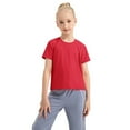 thumbnail image 1 of GYRATEDREAM Girls Short Sleeve Dry-Fit Crew Neck Active Athletic Performance T-Shirt for Kids 5-12 Years, 1 of 7