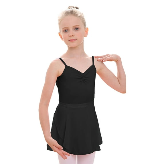 GYRATEDREAM Girls Sleeveless Ballet Leotard with Removable Skirt Dance Dresses Gymnastics Leotards for Girls