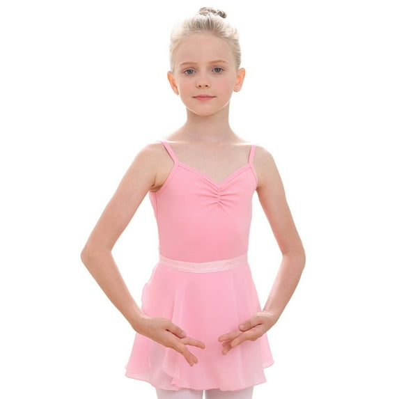 GYRATEDREAM Girls Sleeveless Ballet Leotard with Removable Skirt Dance Dresses Gymnastics Leotards for Girls