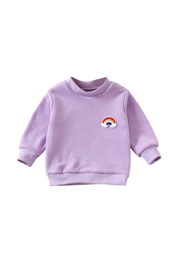 Girls Striped Sweaters Gradient Long Sleeve Cable Knit Sweater Cute Print Top Chunky Pullover Jumper Fall Winter for 2-3Y Purple