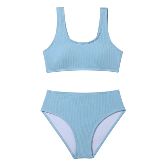GYRATEDREAM Girls' Summer Bikini Two-Piece Swimsuit Set with UPF 50+ Sun Protection Quick-Dry Bathing Suit, Stylish & Comfortable Swimwear for Beach & Pool for 7-14Y