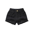 thumbnail image 1 of GYRATEDREAM Girls Summer Denim Shorts Ripped Holes Soft Elastic Waistband Jeans with Pockets, 1 of 5