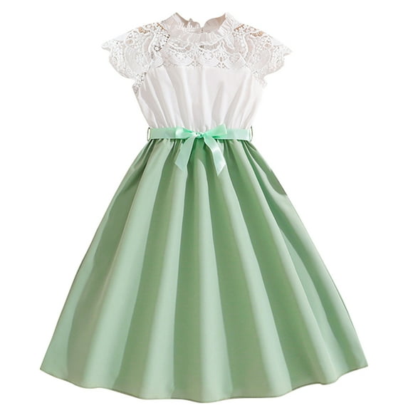 GYRATEDREAM Girls Summer Dress Crew Neck Sleeveless Flowy Dresses 8-12 Years