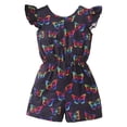 thumbnail image 1 of GYRATEDREAM Girls Summer Jumpsuits Flutter-Sleeve One Piece Rompers Ruffle Smocked Casual Shorts Outfits for 18-24M, 1 of 1