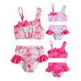 thumbnail image 1 of GYRATEDREAM Girls Swimsuit 2 Pcs Tankini Swimwear Bikini Set Ruffle Bathing Suits 1-14 Years, 1 of 11
