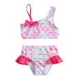 thumbnail image 1 of GYRATEDREAM Girls Swimsuit 2 Pcs Tankini Swimwear Bikini Set Ruffle Bathing Suits 1-14 Years, 1 of 9