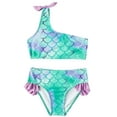 thumbnail image 1 of GYRATEDREAM Girls Tankini 2-Piece Swimwear Mermaid Print Bikini Ruffle Bathing Suit 1-14 Years, 1 of 6